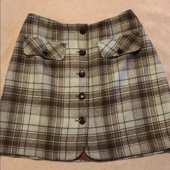 Ann Taylor Loft plaid skirt 4 petite - Picture 1 of 4